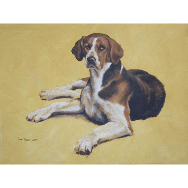 Holderness Foxhound - Oil on Board